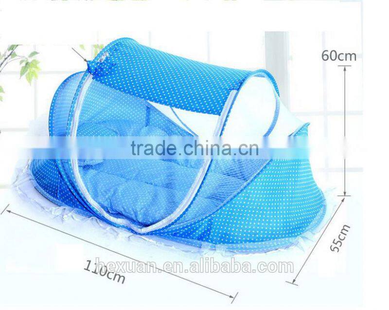 4pcs/Set Baby Crib Sets Portable Folding Type Comfortable Infant Pad with Sealed Mosquito Net Baby Mosquito Net Baby Bedding