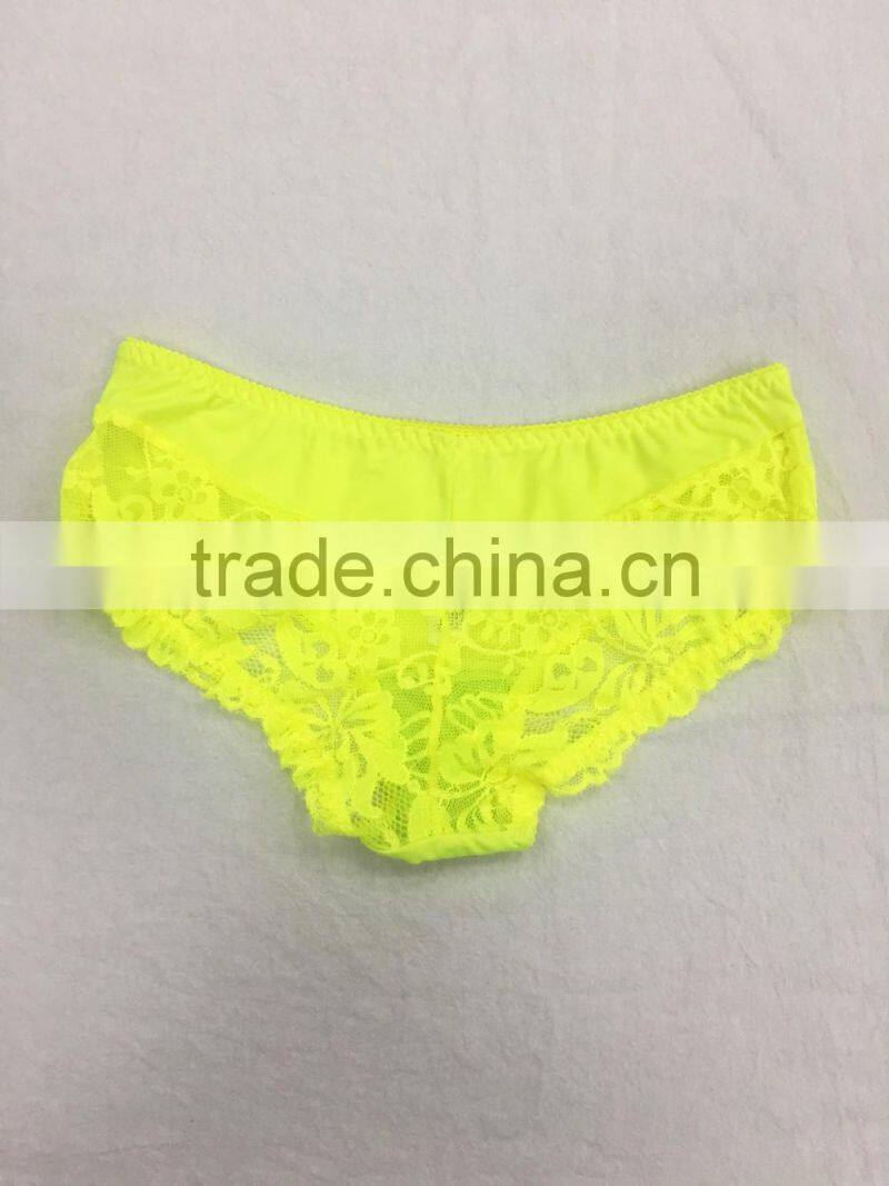 OEM Female Sexy Images Panti See Through Basic Lace Brief Direct Factory