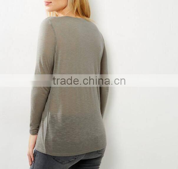 Organic cotton nursing cover breast feeding t-shirt for pregnant
