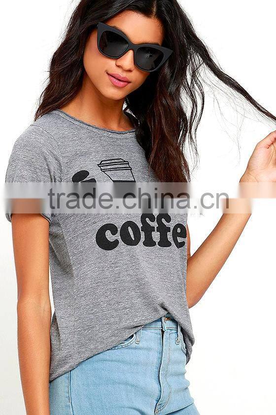 2016 Short sleeve custom printing tee shirt women fashion t shirt wholesale China
