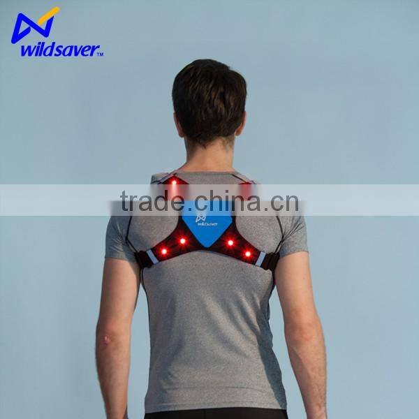 LED X running man vest design for night joggers