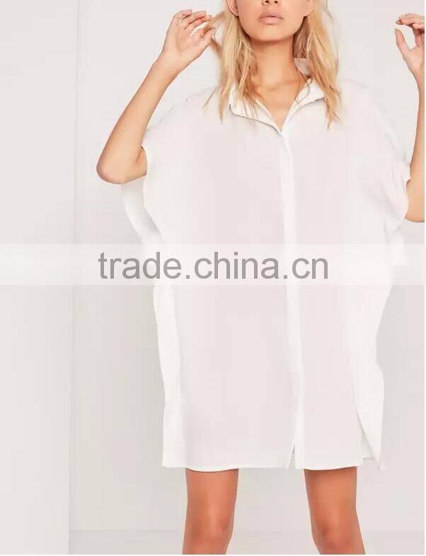 Summer women's fashion long shirt dress for female