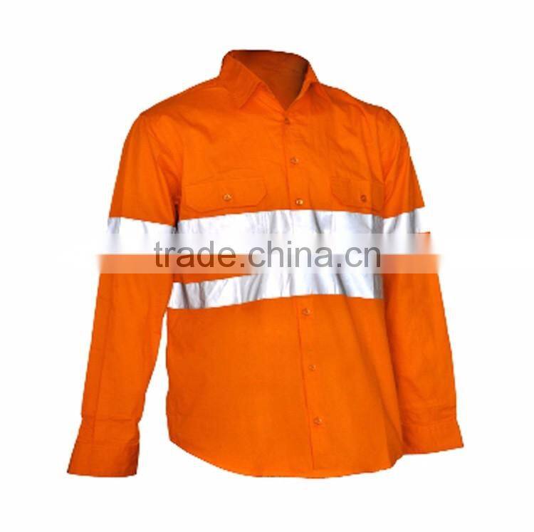 Mens FR safety fire resistant shirt with reflective tape
