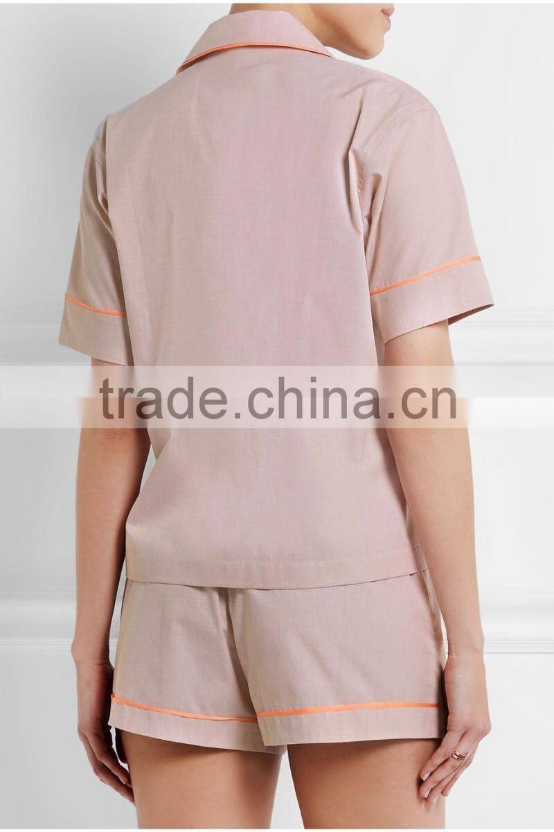 2017 new style simple design custom cotton/hemp pajamas