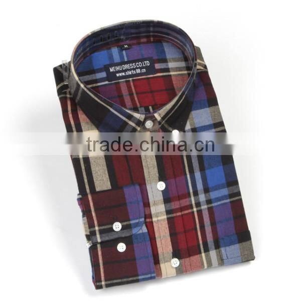 new design flannel casual shirt for men in yiwu