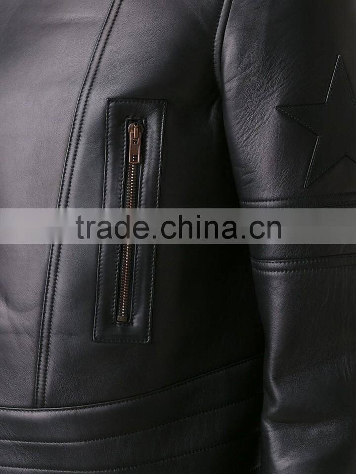 China Manufacturer price OEM Service super quality genuine Leather european winter coats for men