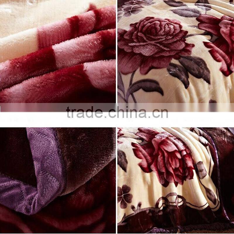 new designs printing raschel blanket softly mink china manufacturer