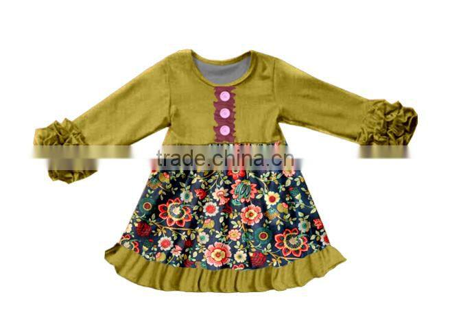 Lovely beautiful Long-sleeved Halloween baby girl clothes lace casual branded boutique girls clothing dress