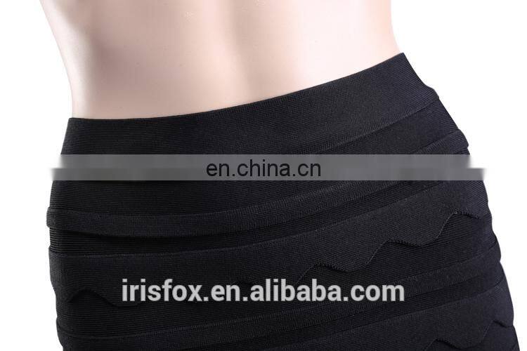 Woman clothing pencil skirt, 90% rayon bandage skirt, knitted rayon bandage dress