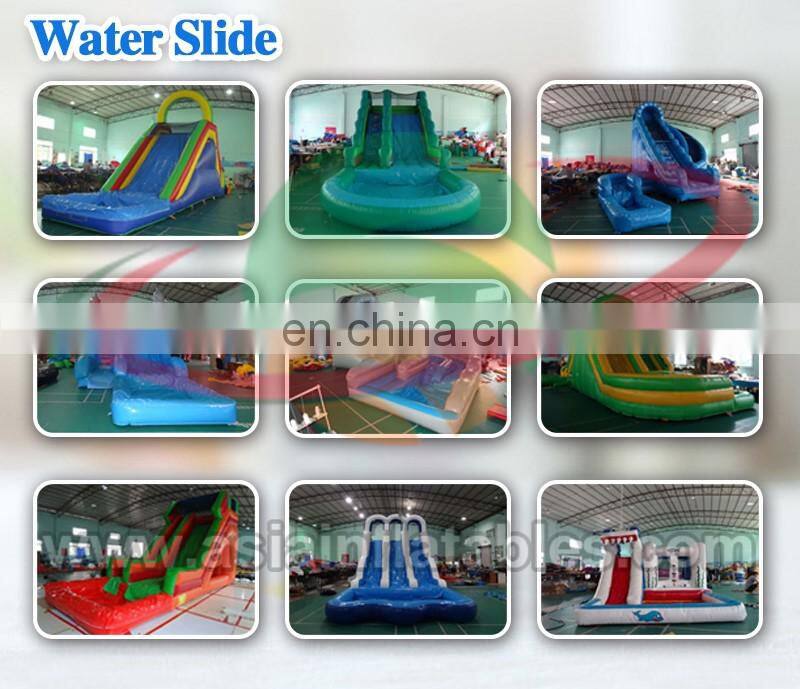 Outdoor Colorful Commercial Grade Inflatable Water Slides/ Wet Slide