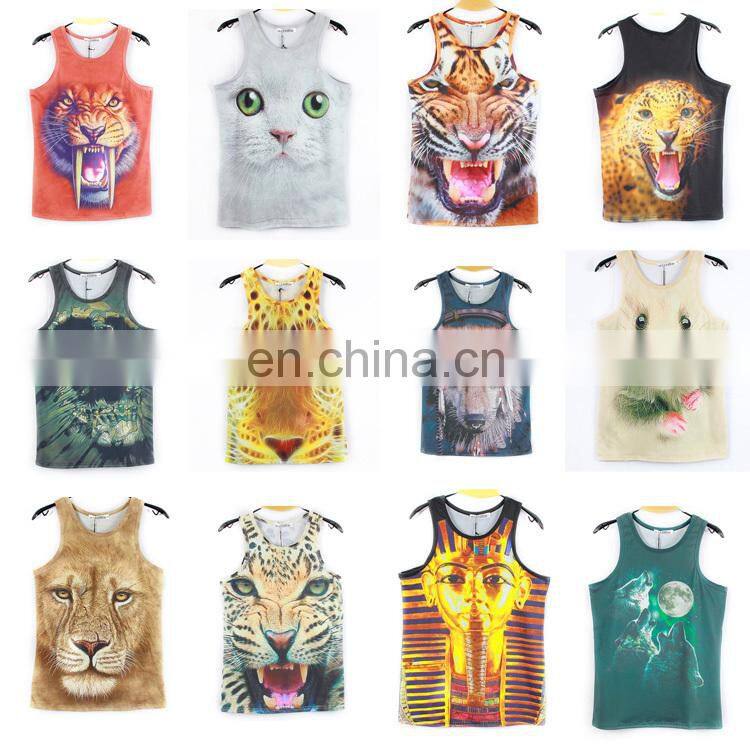 2015 High quality cheap designer animal picture vest