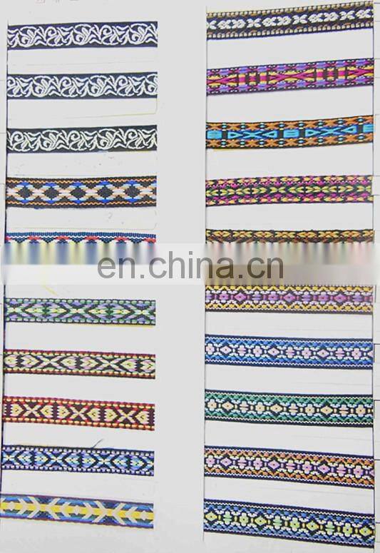elastic flower trimmings 1.3cm ribbon embroidered trims Jacquard ribbon trim