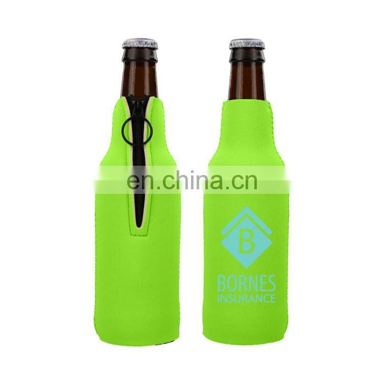 Multifunctional neoprene beer bottle cooler holder with bottle opener inside