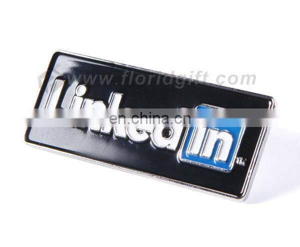 High quality cheap shirt collar souvenir stainless steel clothes pins badge