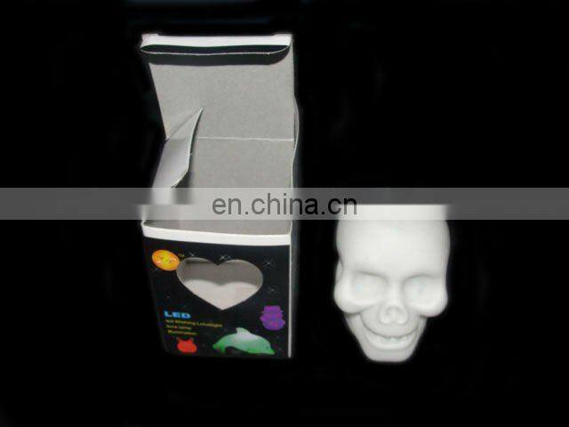 factory direct sale LED glowing colorful skull lights for Halloween