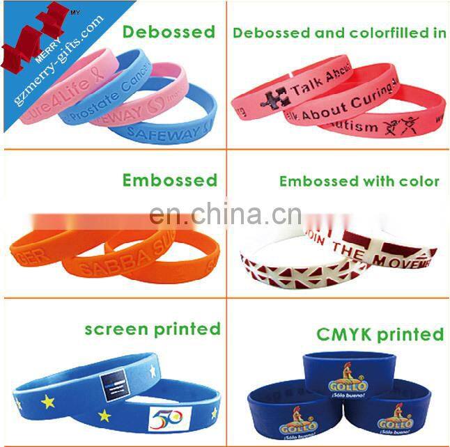 Good souvenirs gifts silicone bracelet rubber wrist band