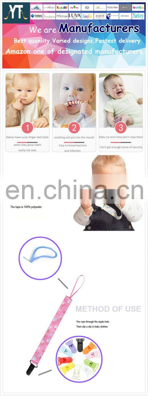 Wholesale Wooden Round Natural Wood Baby Pacifier Clips,Baby Boy Cotton Pacifier Clips Super Cute Soothie Holders