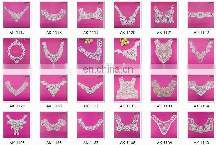 Bailange 2015 latest wholesale Guangzhou cotton lace collar lace neck neck lace designs for ladies suit