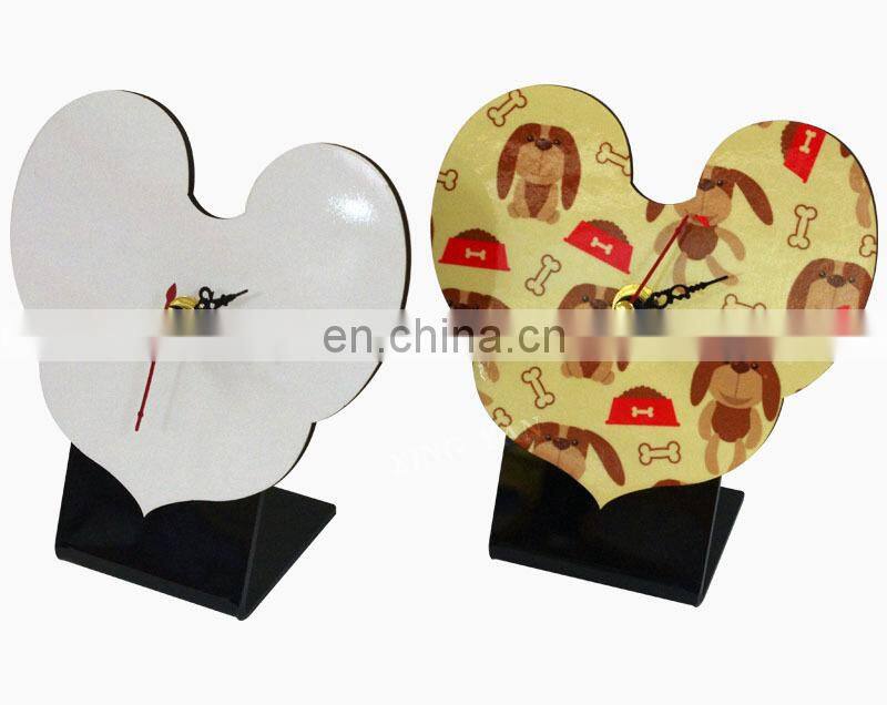 Sublimation MDF Hard Board Clock MDF wall clock sublimation wooden wall clock