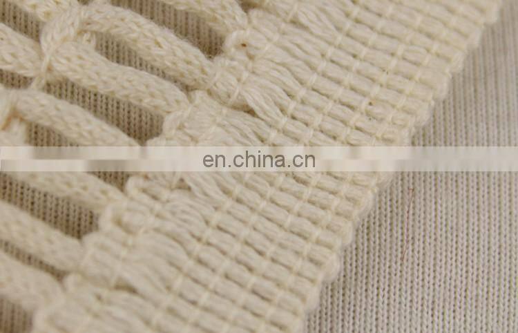 New design fancy embroidery natural ladder cotton lace trim for bag