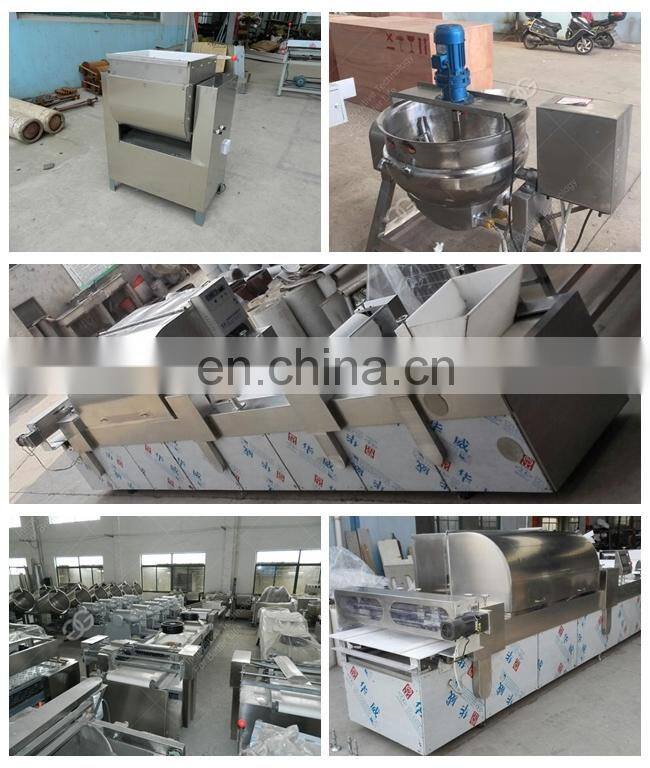 Manufacturing Puffed Energy Food Rice Bar Praline Nougat Cake Machine Cereal Machinery Chocolate Bar Production Line