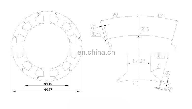 China hardware supplier 180mm winding stator and rotor for brushless dc motor