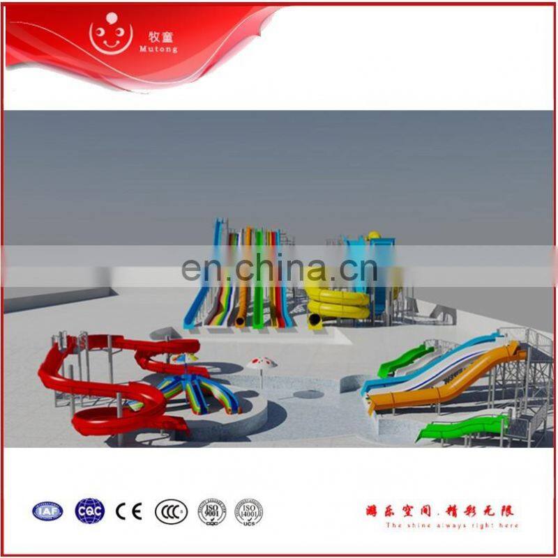 Outdoor Yellow / Green Water Park Rides For Water Theme Playground