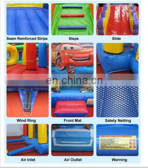 Giant inflatable pool slide/tropical inflatable water slide with pool for kids and adults