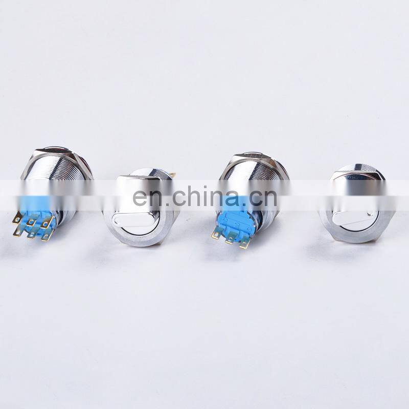 19mm Waterproof Metal Rotary Push Button Switch 2 Position 1NO+1NC 3 Position 2NO+2NC Press Button Rotary Knob Switch