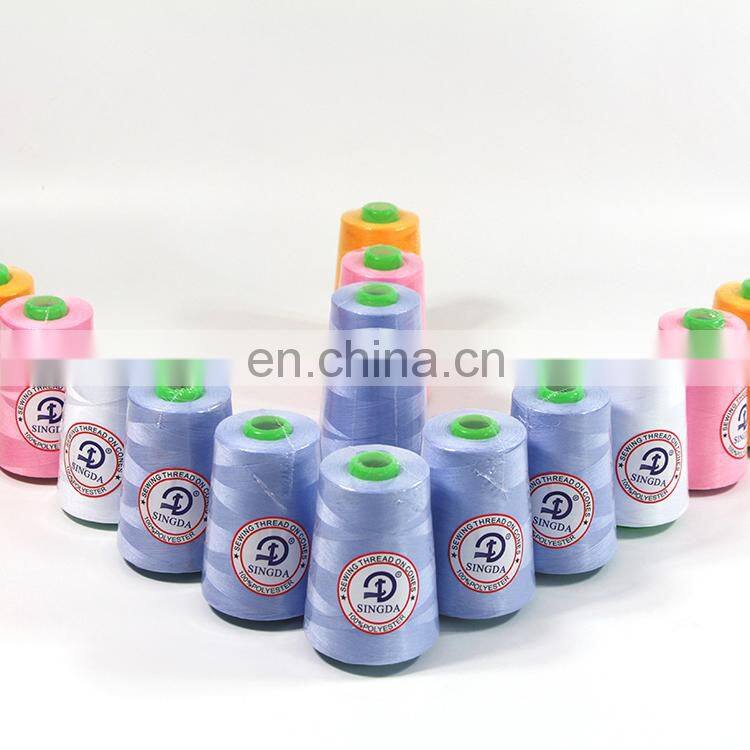 Wholesale 100 Spun Polyester Yarn dyed sewing thread 40/2 hilo poliester 40/2 thread twisting sewing machine