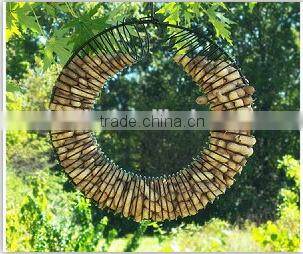 large window Metal hanging round Bird feeder