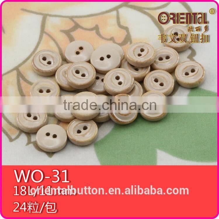 11mm natural raw wood button for shirts