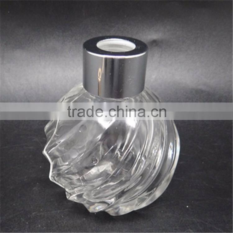 120ml glass material clear color aroma diffuser bottles with aluminum caps
