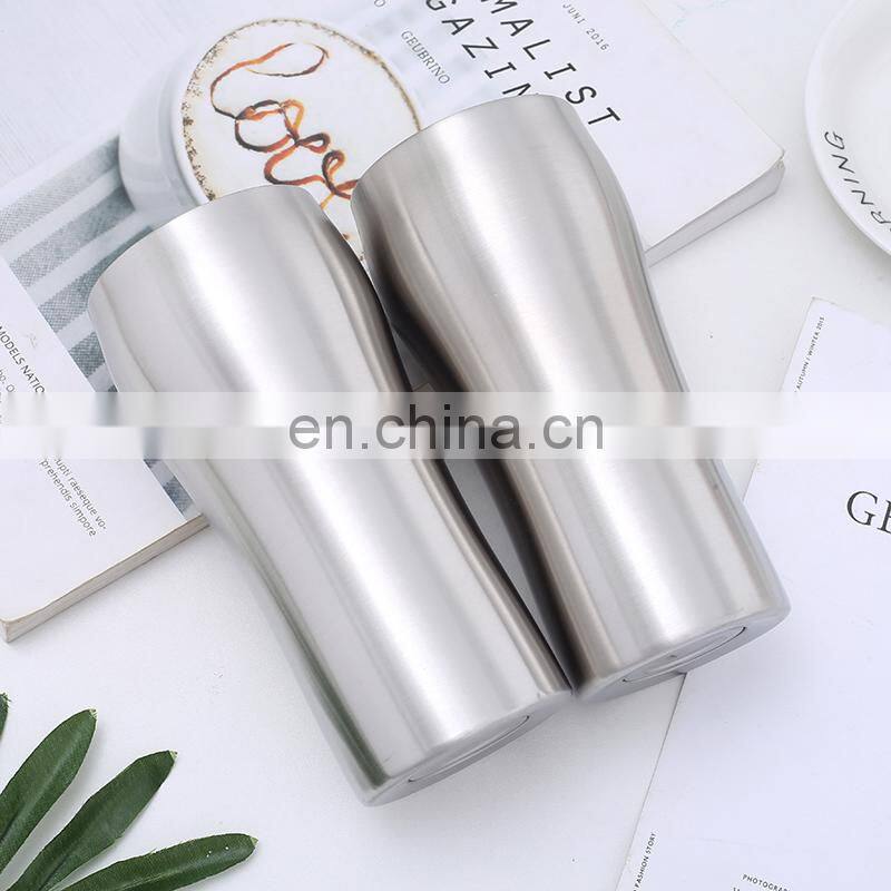 new style 14oz/430ml Double Wall Stemless Wine Tumbler Insulated Stainless Steel beer Cup