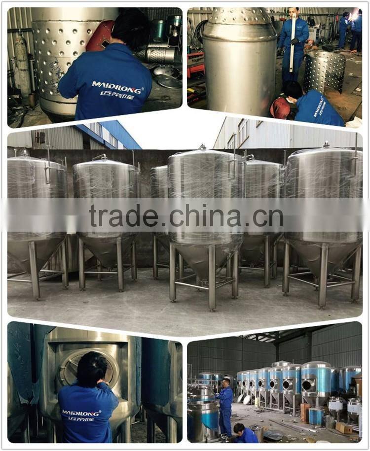 Mirror polishing jacket stainless 1000 litre fermenter