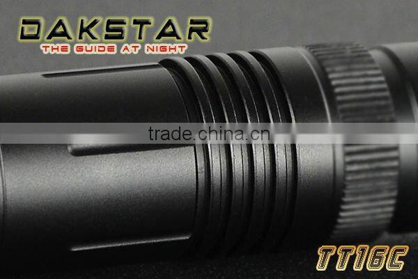 DAKSTAR TT16C 950LM CREE XML T6 18650 Superbright Emergency Aluminum Tactical LED Rechargeable Flashlight