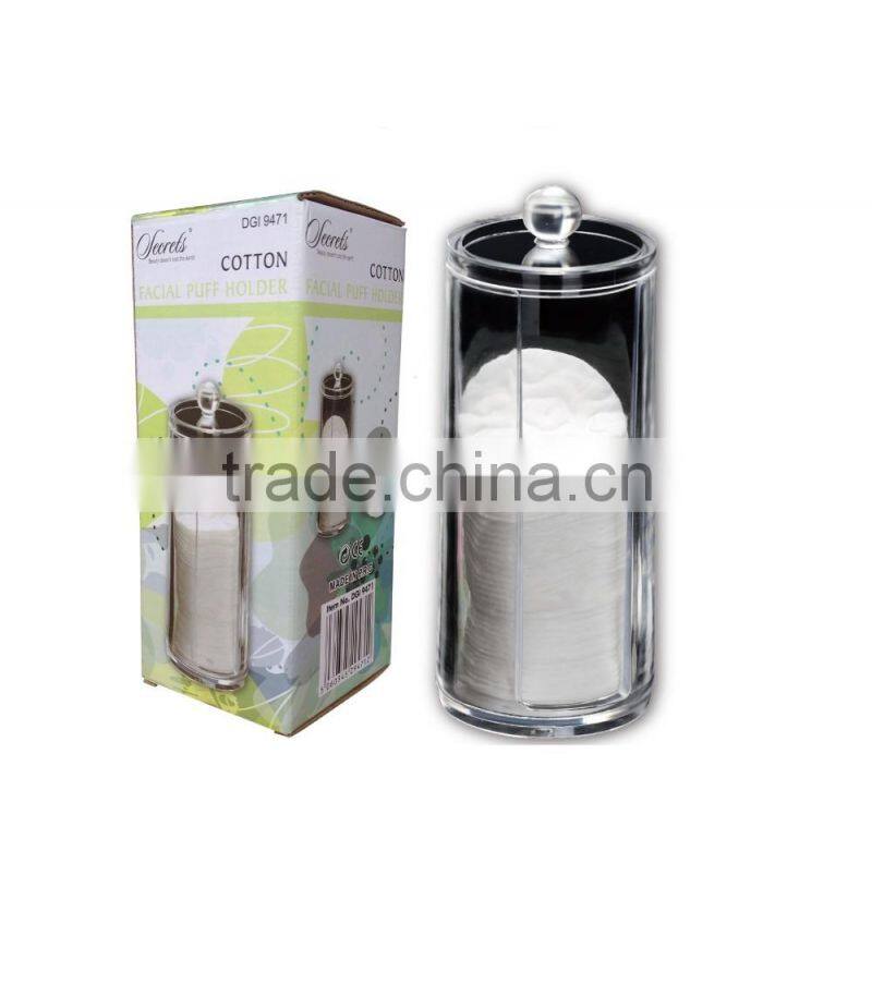 Acrylic cotton facial puff holder