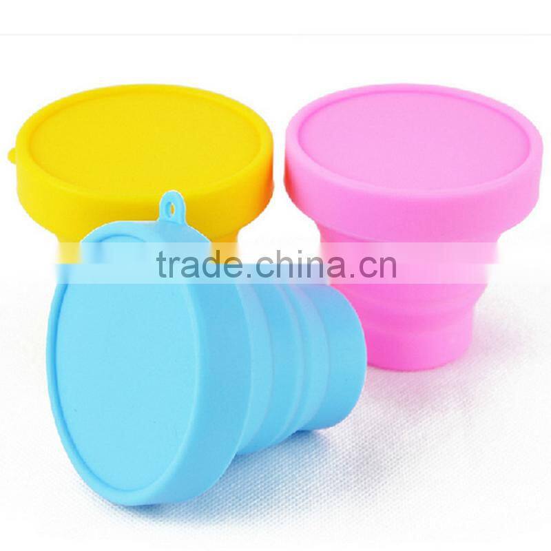 outdoor foldable portable silicone water cup 170ML