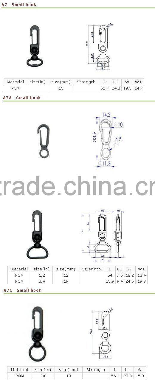 Plastic bag holder hook