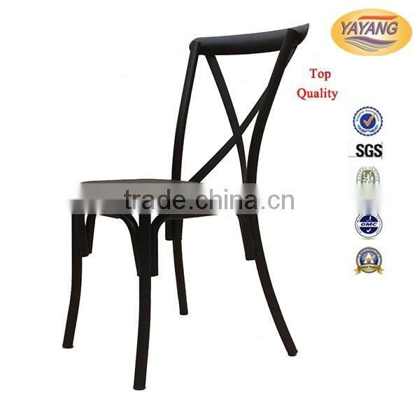 simple design metal dining cross back chair