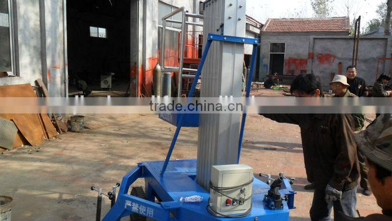 small elevator single column aluminum alloy elevator single mast aluminum alloy lift platform
