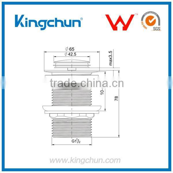 Watermark Western Style Basin Waste Chrome Polished Sink Drain Pop Up without Overflow(K281)