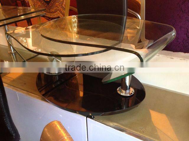 Extendable toughened glass top coffee table