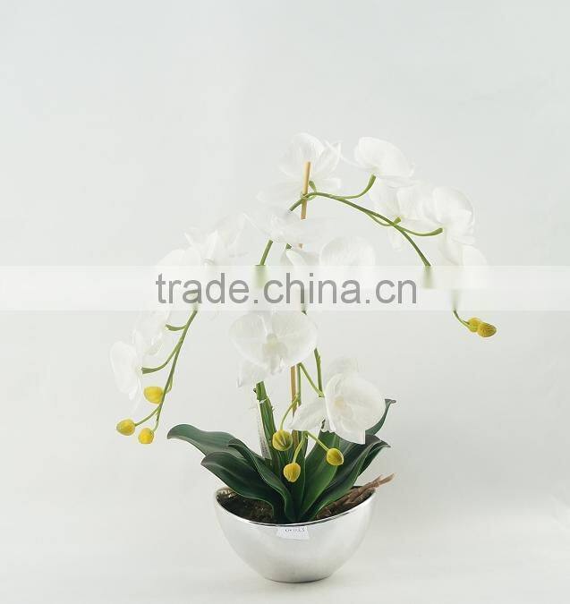 High simulation silicone flowers artificial /flowers artificial/fabric fake flower orchid