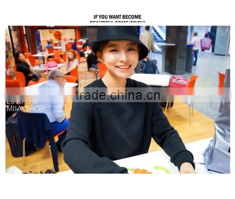 2016 Latest Leisure British Retro Rolled Brim Man Women Lady Real Wool Fedora Hat