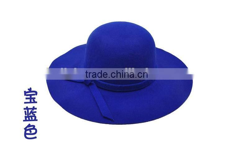 Wholesale Fashion Ladies Women Wide Brim Floppy Wool Felt Hat