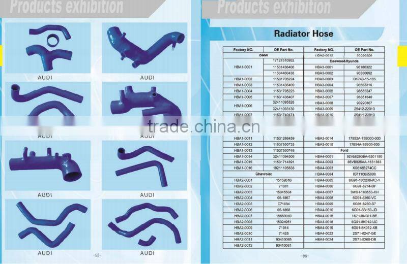 Car Rubber Radiator Hose with OE Part NO. Parts