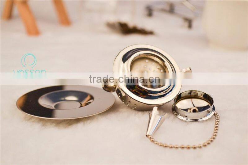 Tea pot shaped C stainless steel tea infuser