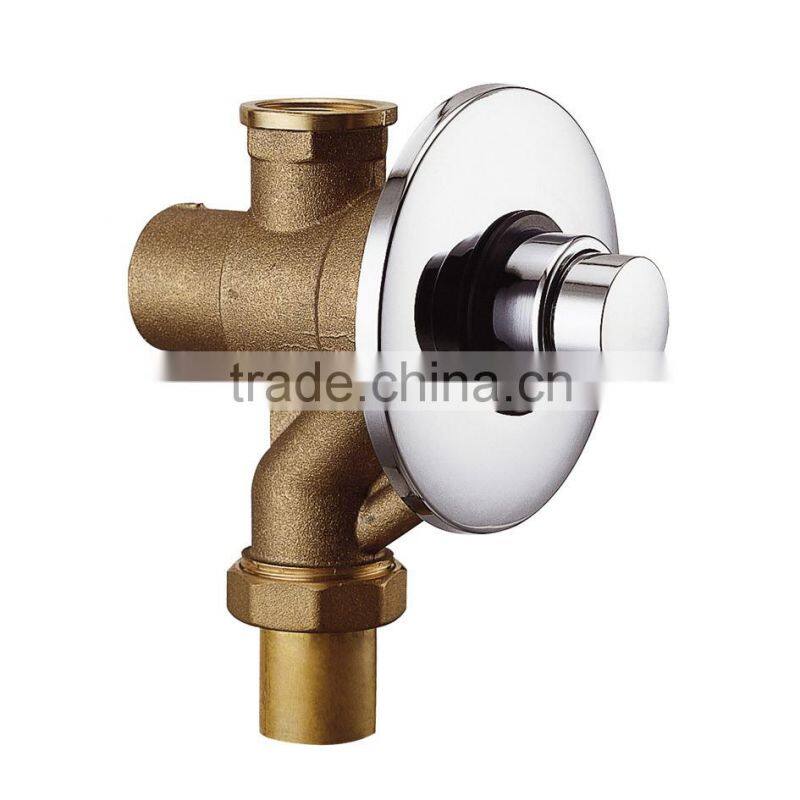 High quality Brass body Chrome Plate Finish WC Flush valve