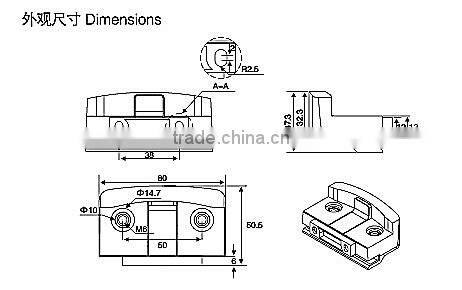 Keyless glass door push button locks